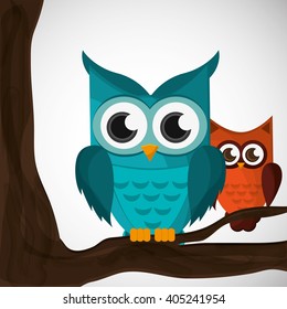 Vector illustration of an Owl, graphic design