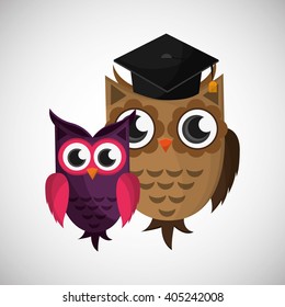 Vector illustration of an Owl, graphic design