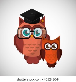 Vector illustration of an Owl, graphic design