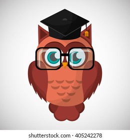 Vector illustration of an Owl, graphic design