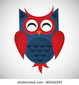 Vector illustration of an Owl, graphic design