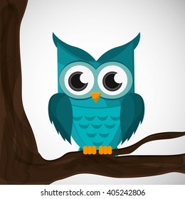 Vector illustration of an Owl, graphic design