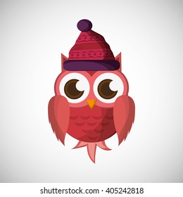 Vector illustration of an Owl, graphic design