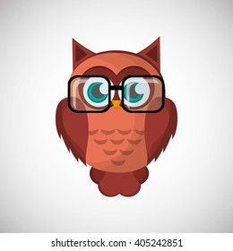 Vector illustration of an Owl, graphic design