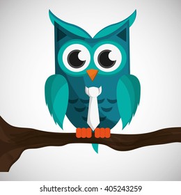 Vector illustration of an Owl, graphic design