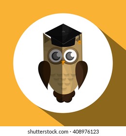 Vector illustration of an Owl, graphic design, animal represent knowledge
