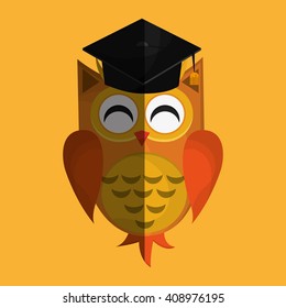 Vector illustration of an Owl, graphic design, animal represent knowledge