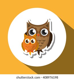 Vector illustration of an Owl, graphic design, animal represent knowledge