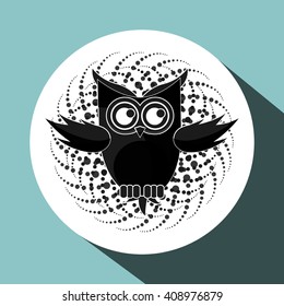 Vector illustration of an Owl, graphic design, animal represent knowledge