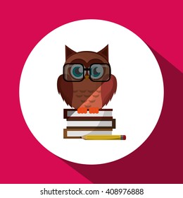 Vector illustration of an Owl, graphic design, animal represent knowledge