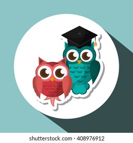 Vector illustration of an Owl, graphic design, animal represent knowledge