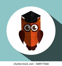Vector illustration of an Owl, graphic design, animal represent knowledge