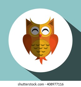 Vector illustration of an Owl, graphic design, animal represent knowledge