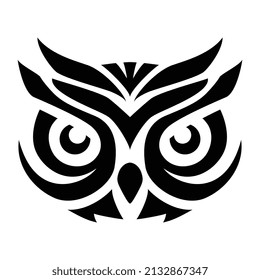 Vector illustration of owl head logo icon