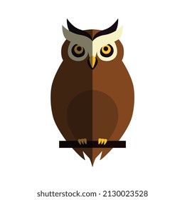 Vector illustration of Owl Icon Logo Art
