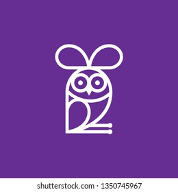 Vector illustration owl logo for web and design