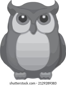 ilustración vectorial de búho con ojos nítidos