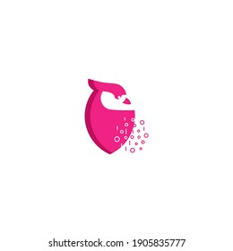 Vector illustration of owl and shield graphics. perfect for tech companies etc.