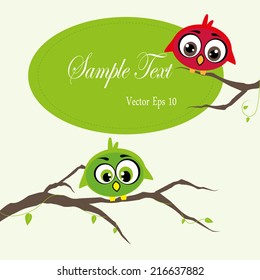 Vector Illustration of  Owls