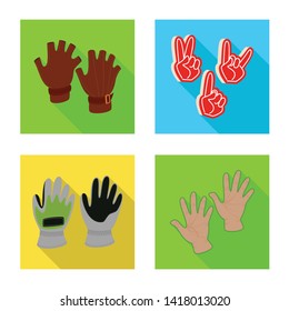 Vector illustration of own and textile sign. Set of own and safety stock vector illustration.
