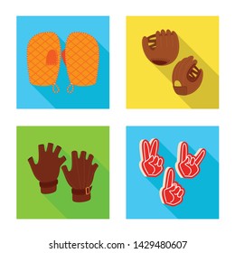 Vector illustration of own and textile symbol. Set of own and safety stock vector illustration.