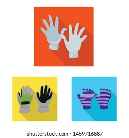Vector illustration of own and textile symbol. Collection of own and safety stock vector illustration.