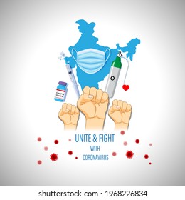 vector illustration for oxygen cylinder -contribute and save lives-India needs you.