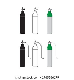 vector illustration for oxygen cylinder icon.