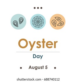 vector illustration for oyster day in August