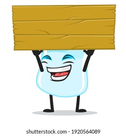 vector illustration of pacifier mascot or character says with blank balloon speech