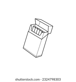 vector illustration of a pack of cigarettes