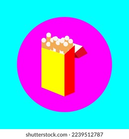 ilustración vectorial de un paquete de cigarrillos, con colores atractivos