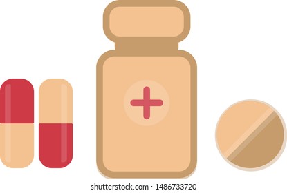Vector illustration of pack of medicine