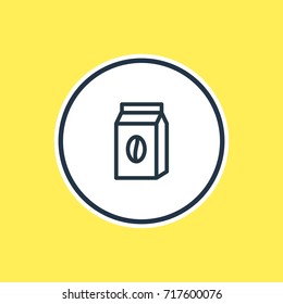 Vector Illustration Of Pack Outline. Beautiful Drink Element Also Can Be Used As Package Element.