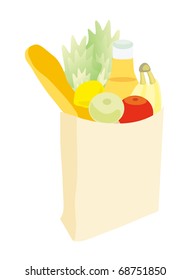 Vector illustration. Package food.