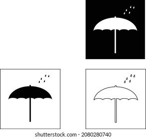 Ilustración vectorial del signo del paquete - Mantener seco