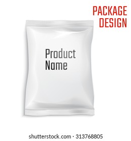 Vector Illustration of Package snack bag for Design, Website, Background, Banner. Pack Element. Mock up Template for your branding or product
