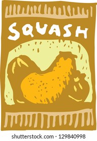 Vector illustration of a package of vegetable seeds