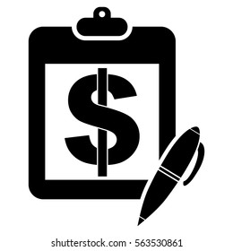 Vector Illustration with Pad with Pen Icon
