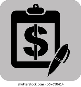 Vector Illustration of Pad With Pen Icon
