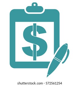 Vector Illustration of Pad with Pen Icon in Blue
