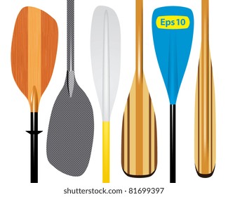 Vector illustration of paddles. Eps 10.