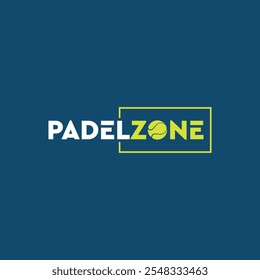 Ilustração de vetor Ícone de bola Padel zona padel na linha de campo padel minimalista,