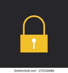 Vector illustration of a padlock.
