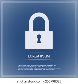 Vector illustration of padlock 