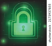 Vector illustration of a padlock, a concept of protection or an Internet security system