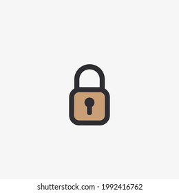 Vector illustration of padlock icon