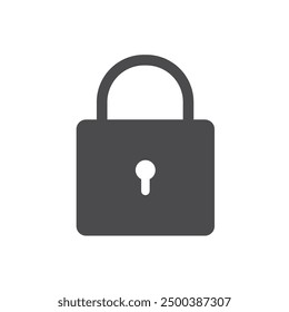 Vector illustration of padlock, security lock, privacy symbol. isolated on a white background. Vector illustration