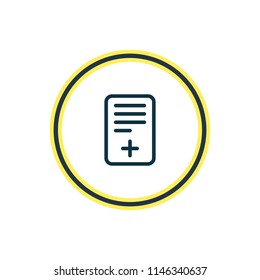 Vector illustration of page icon line. Beautiful bureau element also can be used as positive icon element.