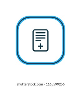 Vector illustration of page icon line. Beautiful bureau element also can be used as positive icon element.